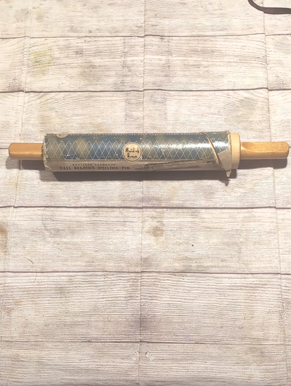 Maid Of Honor Vintage Ball Bearing Rolling Pin Sears Roebuck Circa 1930's